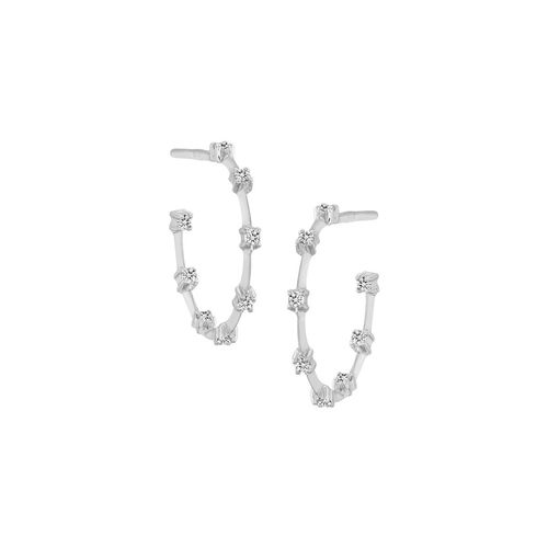 Brinco em ouro branco e diamantes - Eternity