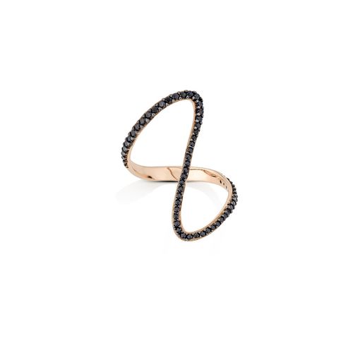 Anel em ouro rosa e espinélios - Infinito