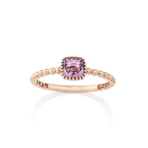 Anel em ouro rosa e ametista - Ginger