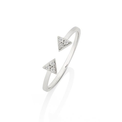 Anel em ouro branco e diamantes - Be Positive