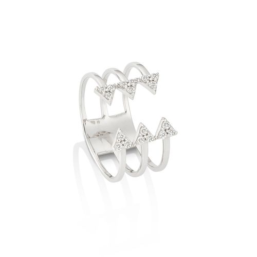 Anel em ouro branco e diamantes - Be Positive