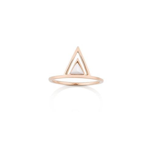 Anel em ouro rosa e madrepérola - Be Positive