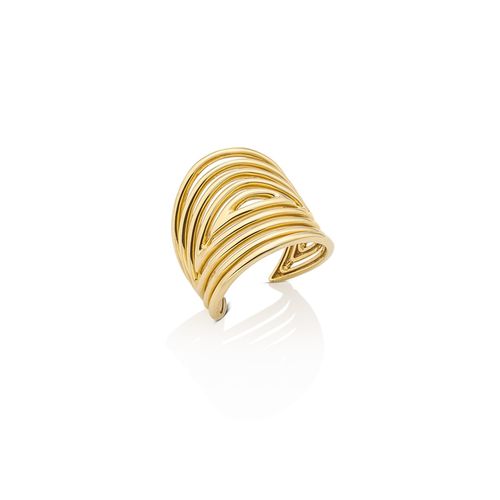Anel em ouro amarelo - brisa - Oceano