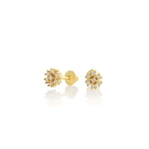 Brinco em ouro amarelo e diamantes - chuverinho - Infantil