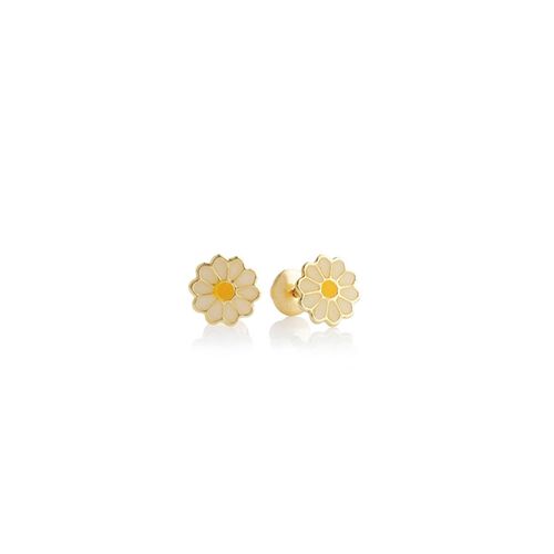 Brinco em ouro amarelo - margarida - Infantil