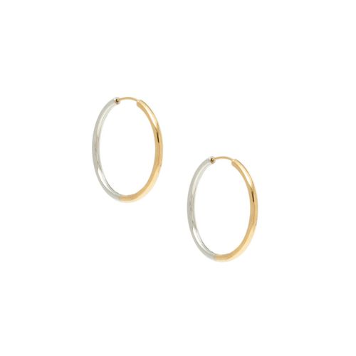 Brinco em ouro amarelo e ouro branco - Argola