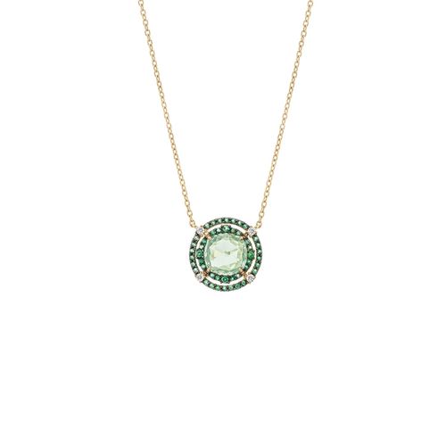 Colar em ouro amarelo, diamante, prasiolita e topázio verde - Aquarela