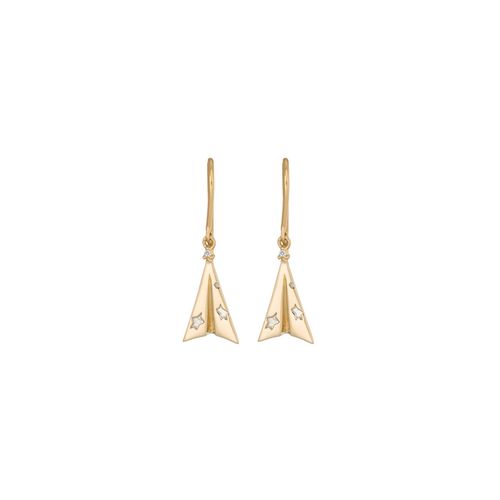 Brinco em ouro amarelo e diamantes - Aviõezinhos
