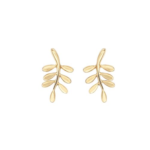 Brinco em ouro amarelo - arruda - Talismãs