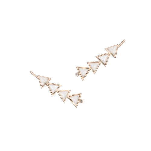 Brinco em ouro rosa, diamantes e madrepérolas - Be Positive