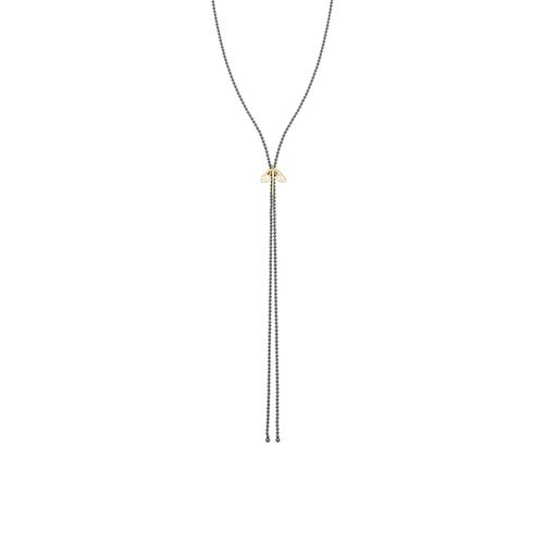 Colar em prata, ouro amarelo e diamante - Libélula