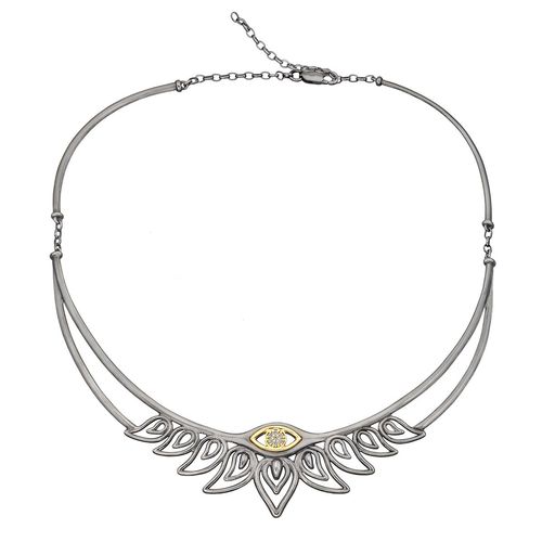 Colar em ouro amarelo e diamantes – Lótus