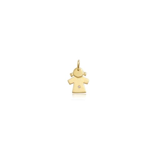 Pingente em ouro amarelo e diamante - Menina