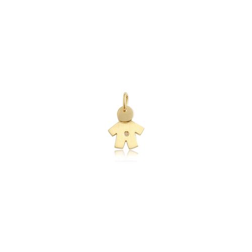 Pingente em ouro amarelo e diamante - Menino