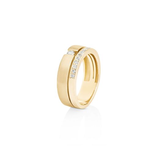 Anel em ouro amarelo e diamantes - Duetto