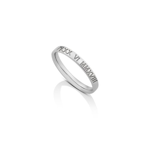 Anel em ouro branco - namoro - Love Story