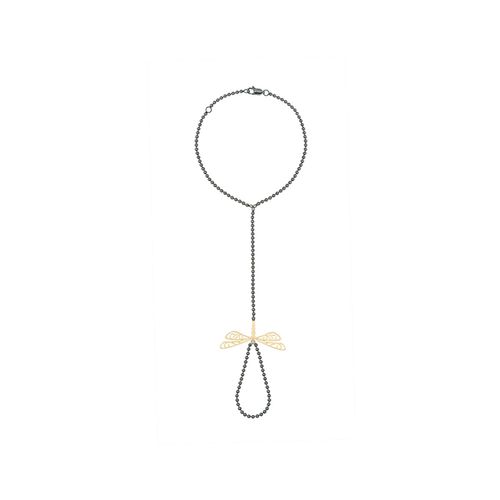 Pulseira em prata, ouro amarelo e diamantes - Libélula