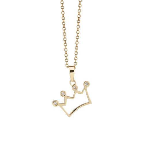 Pingente em ouro amarelo e diamantes - Coroa