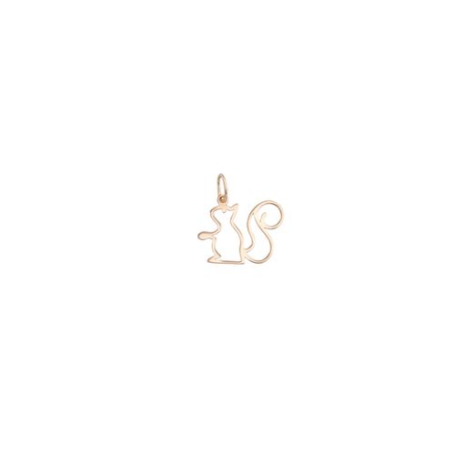 Pingente em ouro rosa - esquilo - prosperidade - Jardim Secreto