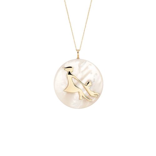 Pingente em ouro amarelo e madrepérola - filhinho - Love Moon