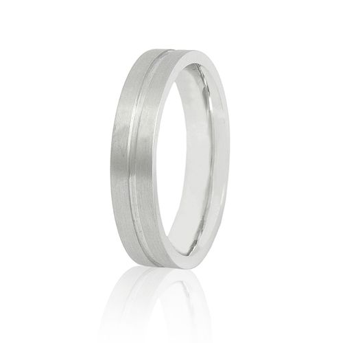 Aliança em ouro branco