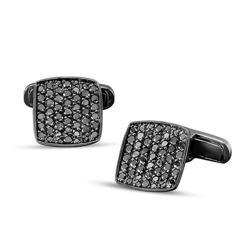 Abotoadura em prata e espinélios - Black