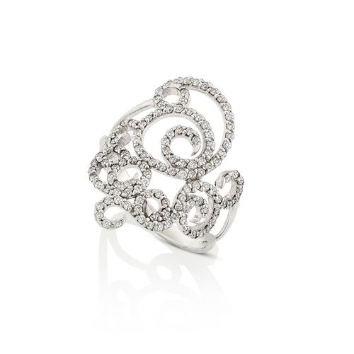 Anel em ouro branco e diamantes - Opera