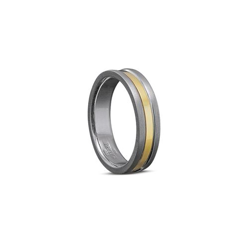 Anel em ouro amarelo, prata e ródio negro - Screw
