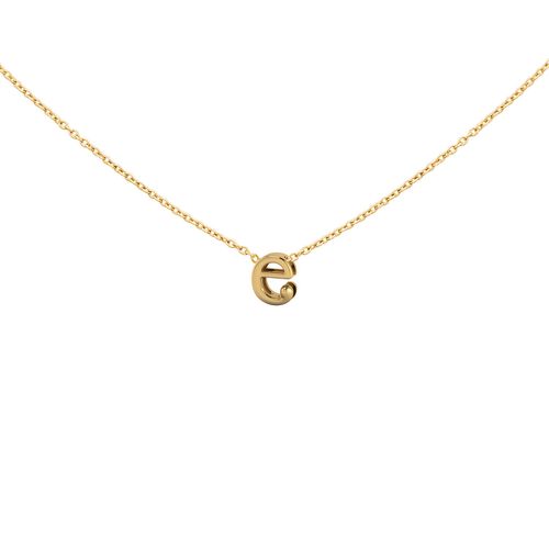 Pingente em ouro amarelo - Letra E