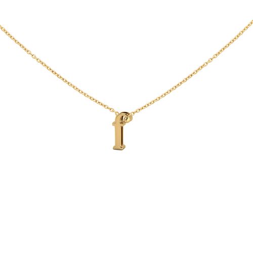 Pingente em ouro amarelo - Letra F