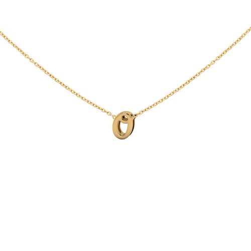 Pingente em ouro amarelo - Letra O