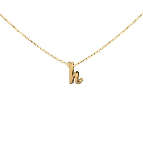 Pingente em ouro amarelo - Letra H