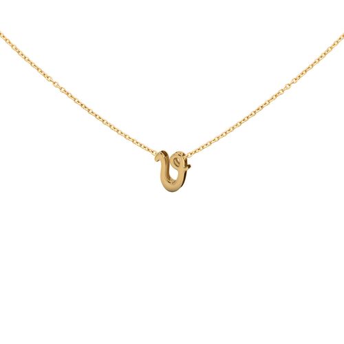 Pingente em ouro amarelo - Letra V