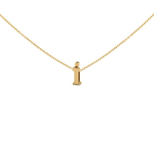 Pingente em ouro amarelo - Letra I