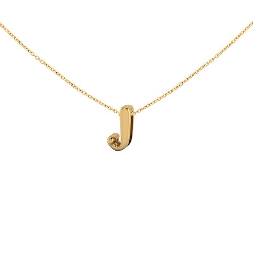 Pingente em ouro amarelo - Letra J
