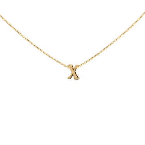 Pingente em ouro amarelo - Letra X