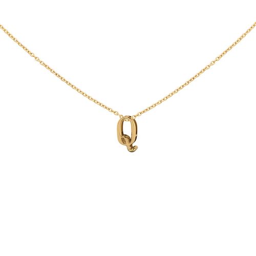 Pingente em ouro amarelo - Letra Q