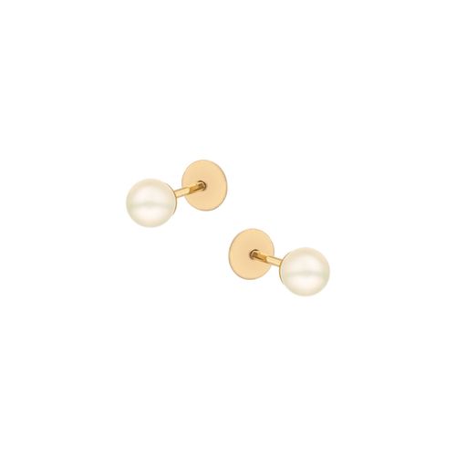 Brinco em ouro amarelo e pérola - Infantil
