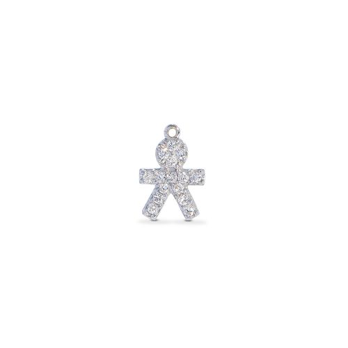 Pingente em ouro branco e diamantes - Filhinho