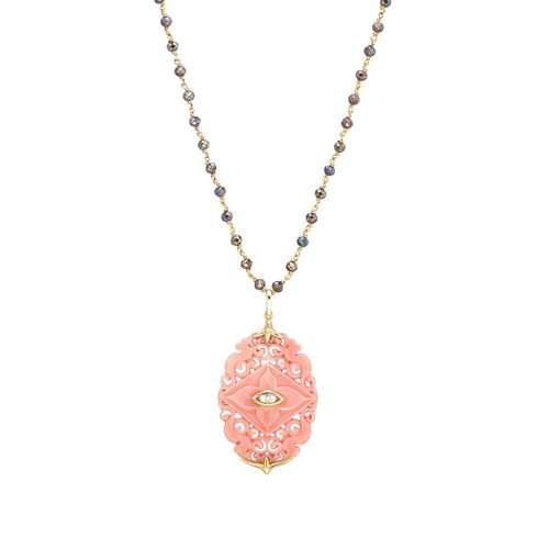 Pingente em ouro amarelo e diamantes – Yantra