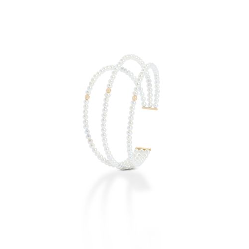 Pulseira em ouro amarelo e pérolas - Luar