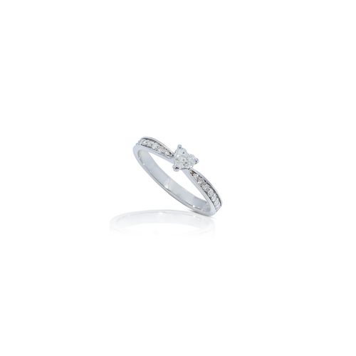 Anel em ouro branco e diamantes - diamond - Classic