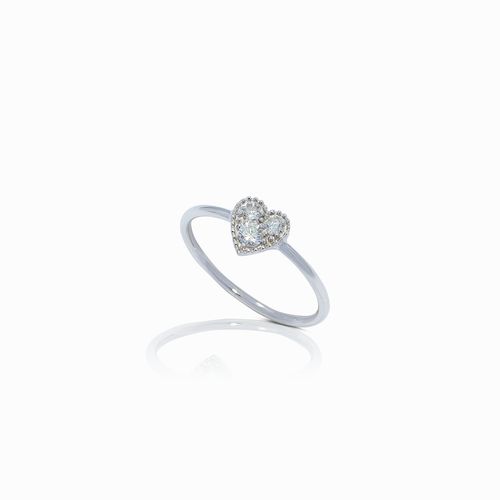 Anel em ouro branco e diamantes - Gota de Luz