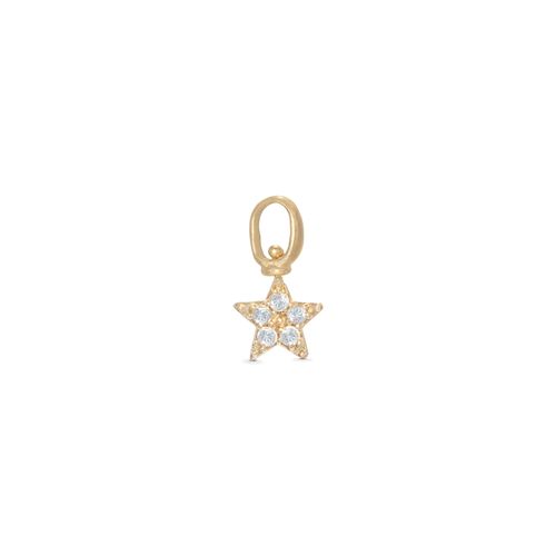 Pingente em ouro amarelo e topázios - estrela - Sorte