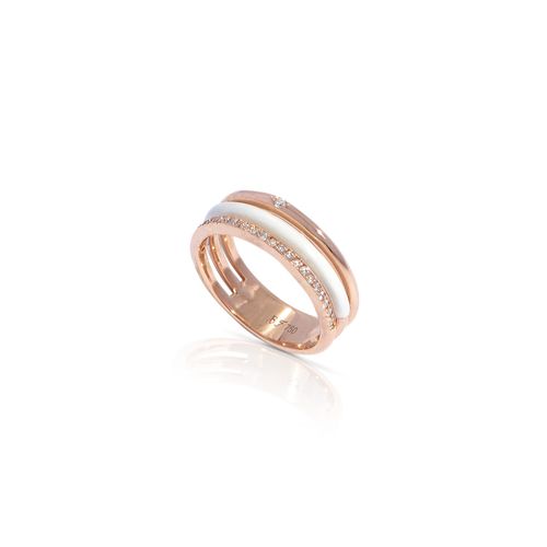 Anel em ouro rosa e diamantes - Be Fun