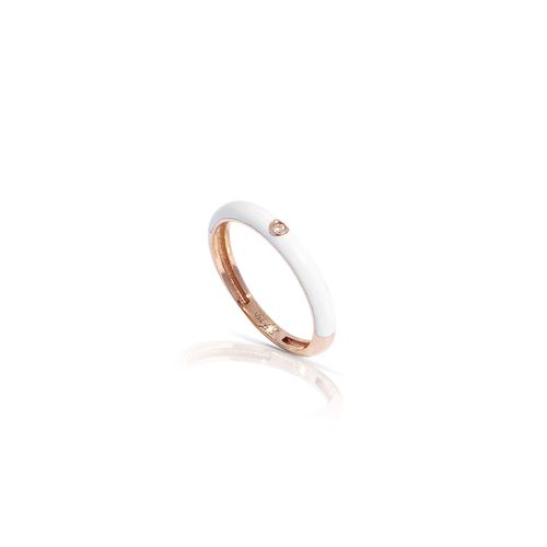 Anel em ouro rosa e diamante - Be Fun