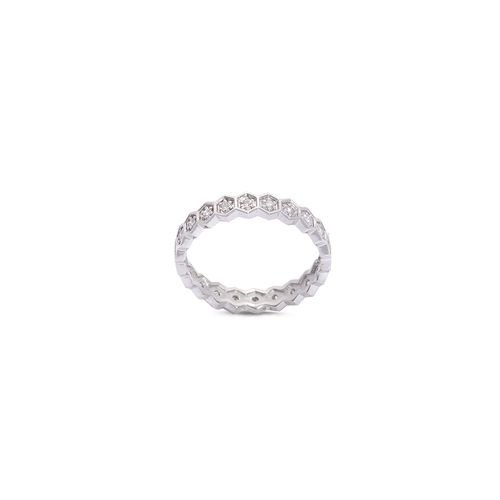Anel em ouro branco e diamantes - Queen Bee