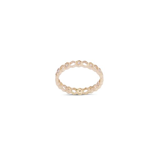 Anel em ouro amarelo e diamantes - Queen Bee