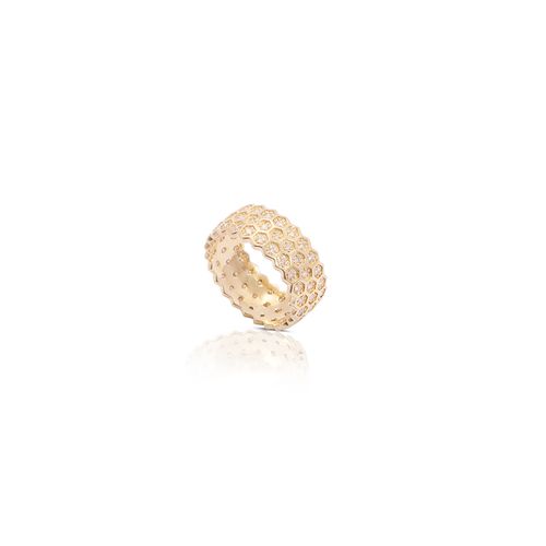 Anel em ouro amarelo e diamantes - Queen Bee