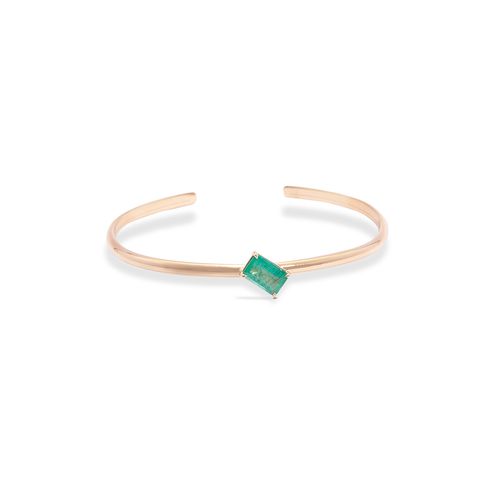 Pulseira em ouro amarelo e esmeralda - Flamingo